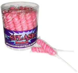 Albert's Splash Pops Strawberry Pink Lollipops 30ct Tub